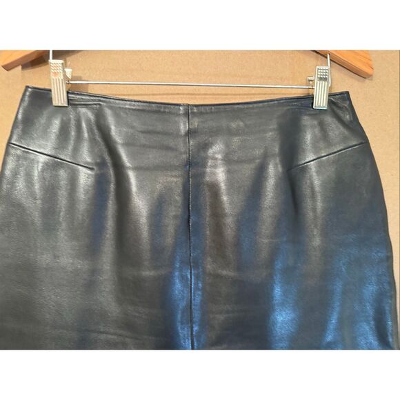 VS2 Leather Pencil Skirt with Double Slit - Picture 3 of 6